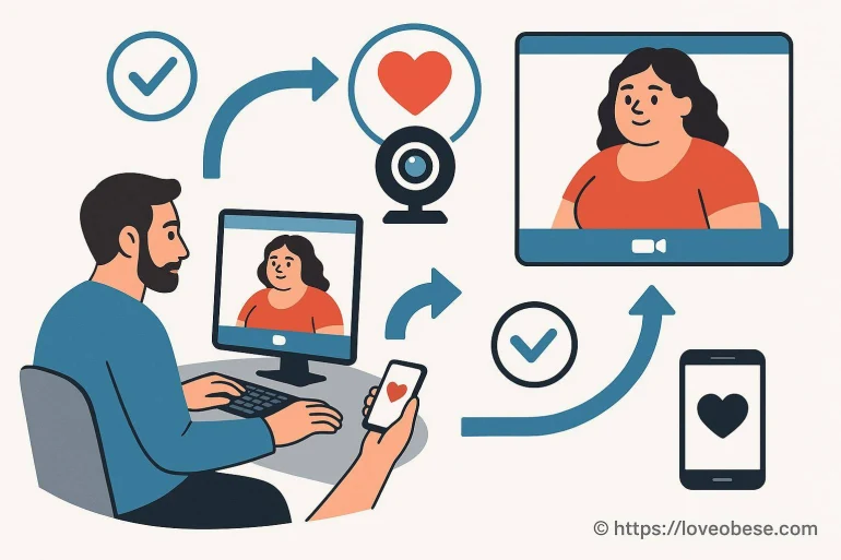 Homme en visioconférence avec une femme