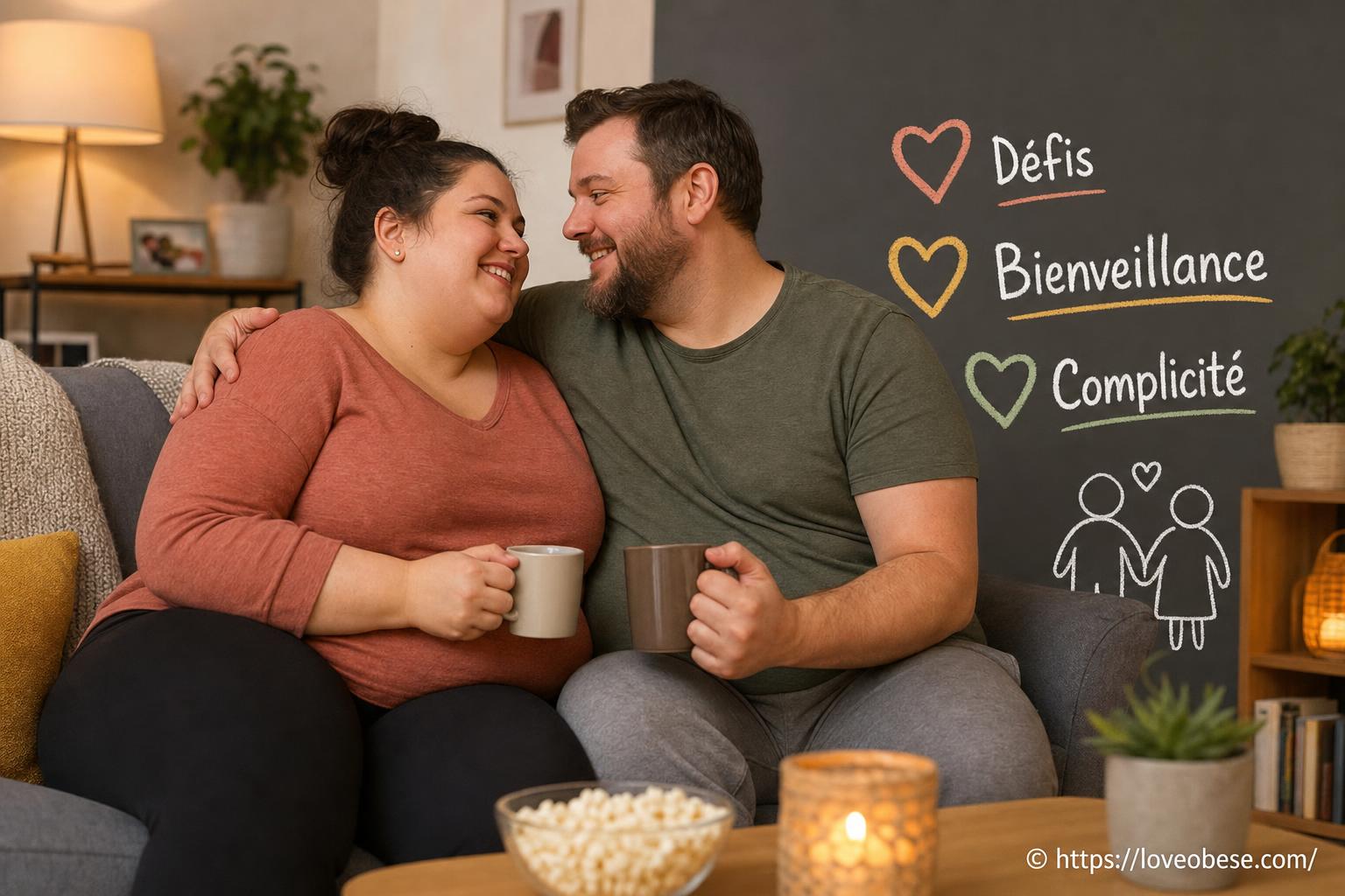 Vivre en couple avec une personne obèse : défis, bienveillance et complicité au quotidien